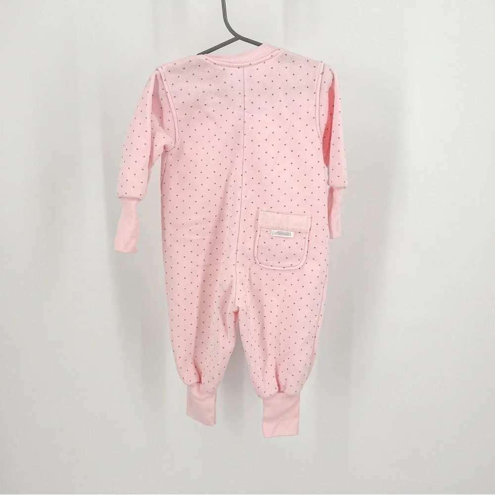 Vintage Croissant baby pink pajamas